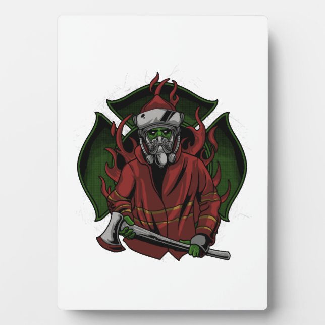 Placa Expositora Disfraz de bombero para Halloween (Frente)