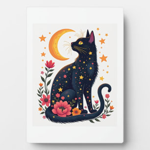 Placa Expositora Disfraz de gato negro de Halloween para mujer aman
