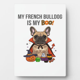 Placa Expositora Disfraz de Halloween de Bulldog Francés Mi Bulldog