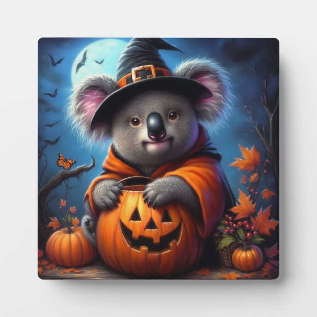 Placa Expositora Disfraz de Halloween de Koala (Frente)