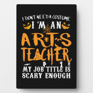 Placa Expositora Disfraz divertido del profesor de arte Halloween