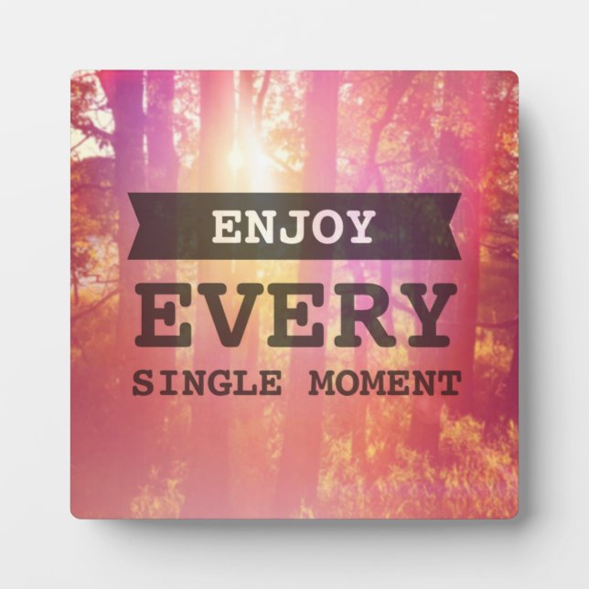 Placa Expositora Disfrutar cada momento (Frente)