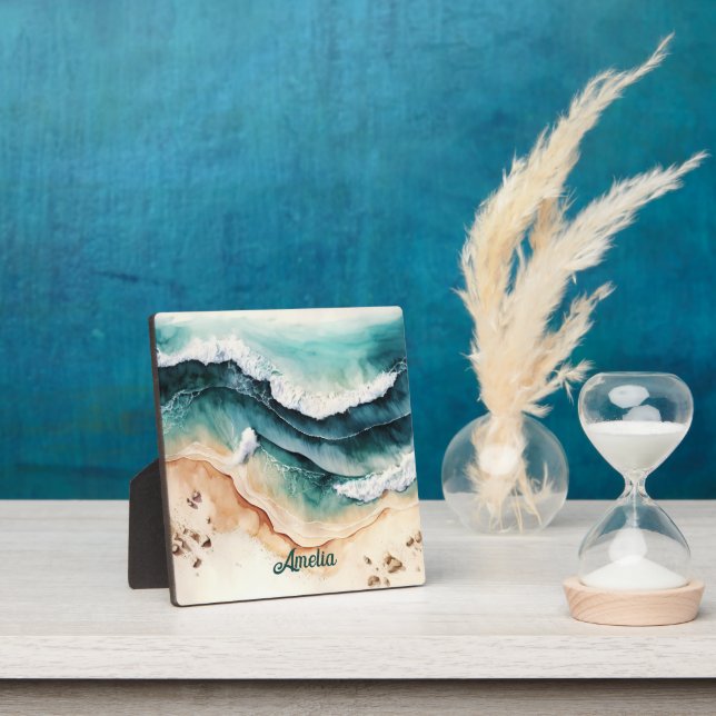 Placa Expositora Diversión costera personalizada de las olas del ma (in situ)