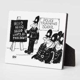 Placa Expositora Divertida Escuela de Formación de la Policía del R