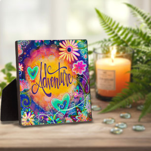 Placa Expositora Divertido Bonito Inspirador Floral Adventure