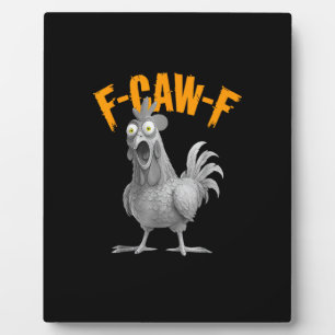 Placa Expositora Divertido F Caw F Pollo Clásico Estilo Retro