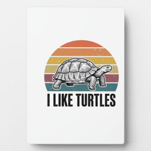 Placa Expositora Divertido Me Gustan las Tortugas Camiseta con Grab