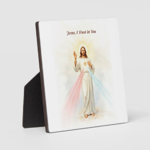 Placa Expositora Divina Misericordia Jesús Yo Confío en Ti Católico