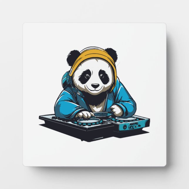 Placa Expositora DJ Kawaii Panda (Frente)