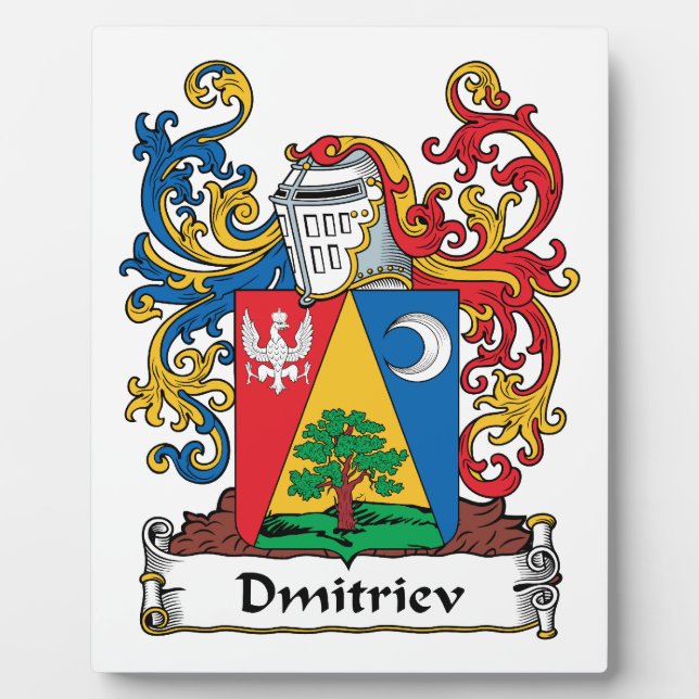 Placa Expositora Dmitriev Family Crest (Frente)
