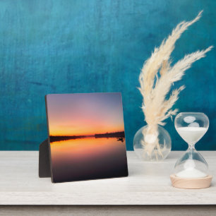 Placa Expositora Dnieper de río ucraniano al atardecer