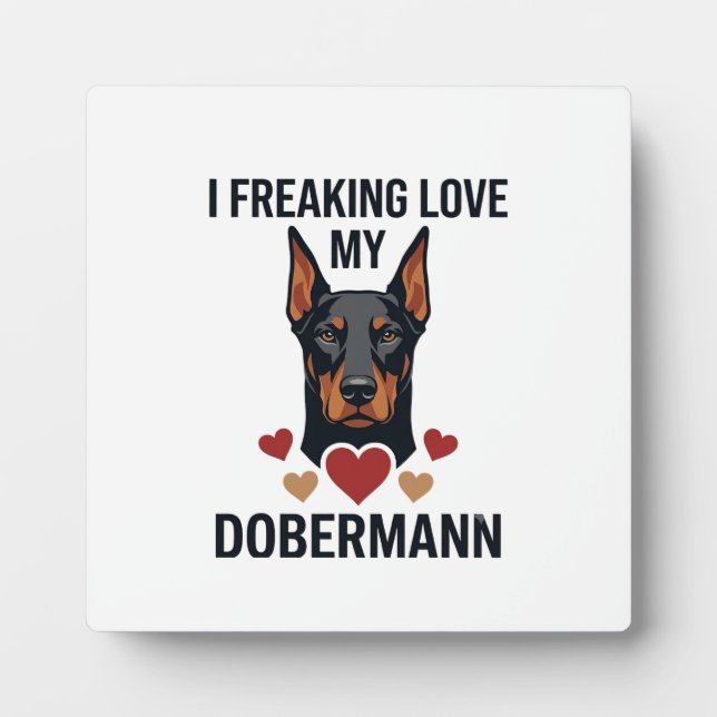 Placa Expositora Doblerman perro corazones rojos_1 (Frente)