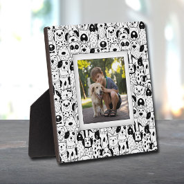 Placa Expositora Dog Collage Frameless Photo Easel Back