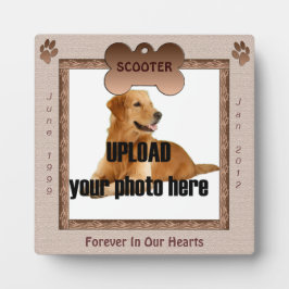 Placa Expositora Dog Memorial Brown Tones