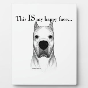 Placa Expositora Dogo Argentino Happy Face