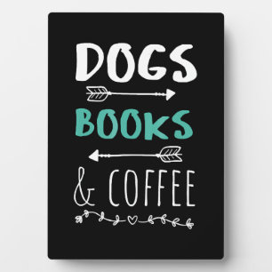 Placa Expositora Dogs Books Café Weekend Animal Lover