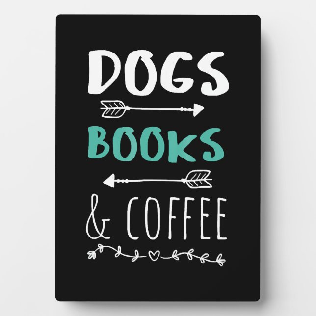 Placa Expositora Dogs Books Café Weekend Animal Lover (Frente)