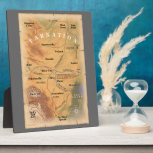 Placa Expositora ¿Dónde en Tarnation? (Mapa gracioso)