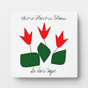 Placa Expositora Donde florecen las flores