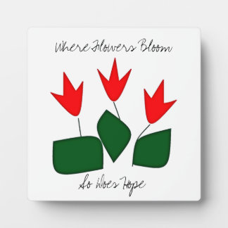 Placa Expositora Donde florecen las flores