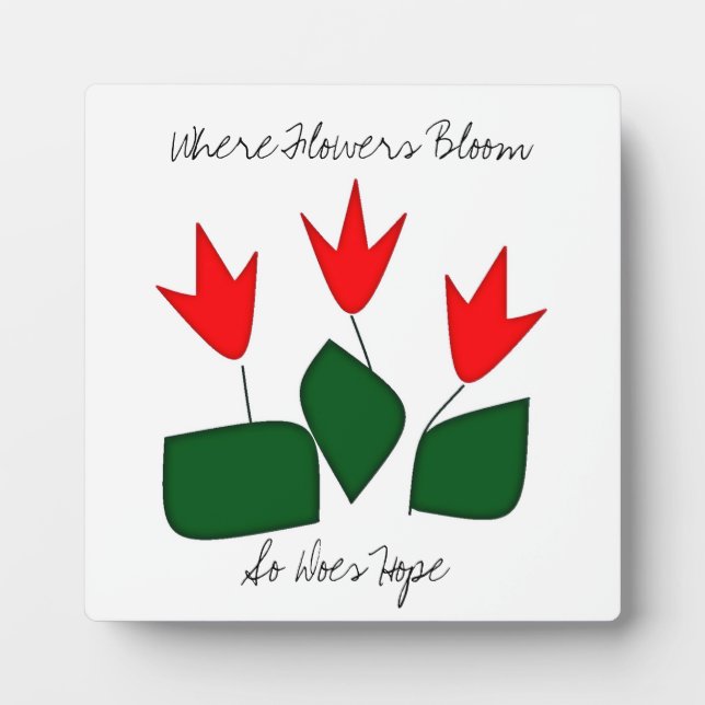 Placa Expositora Donde florecen las flores (Frente)