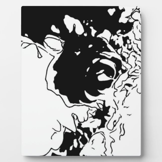 Placa Expositora Doodle de flores (Frente)