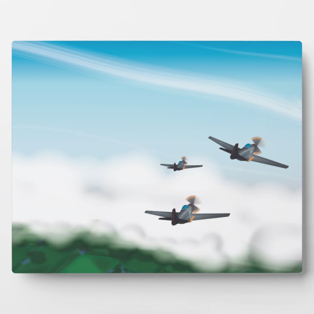 Placa Expositora Dos aviones de la Guerra Mundial (Frente)