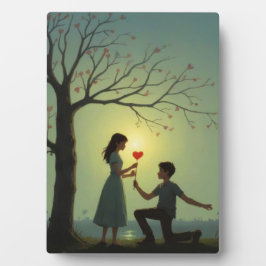 Placa Expositora Dos corazones, una vida: un día de San Valentín.