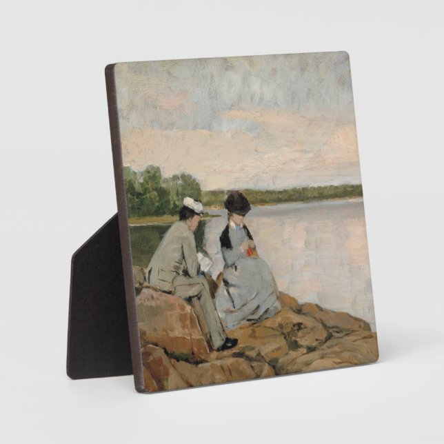 Placa Expositora Dos en la playa, Arvid Liljelund (Anverso)