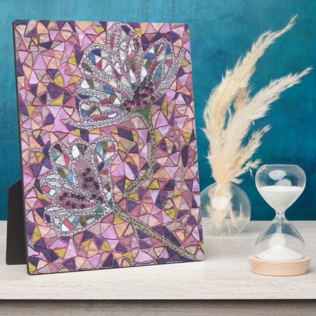 Placa Expositora Dos flores (Lado)