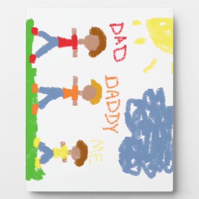 Placa Expositora Dos Papás y un hijo. (Frente)