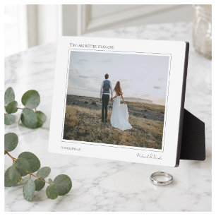 Placa Expositora Dos son mejores que uno Foto de pareja personaliza