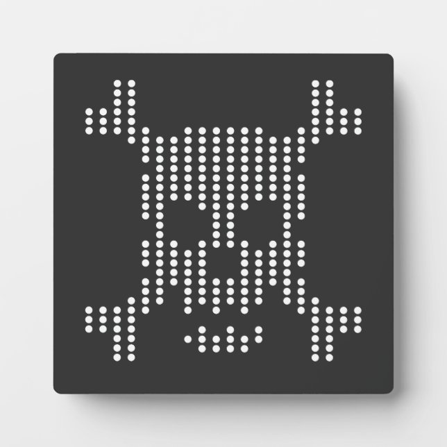 Placa Expositora Dotted Skull Halftone (Frente)