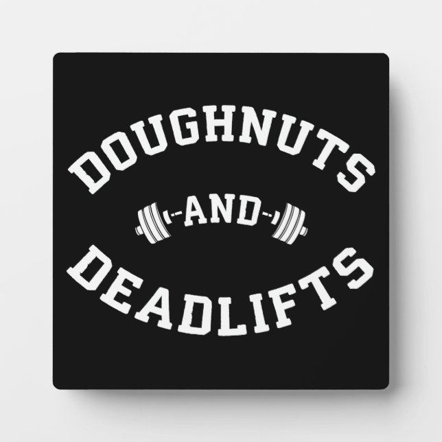 Placa Expositora Doughnut and Deadlifts - Divertido entrenamiento p (Frente)