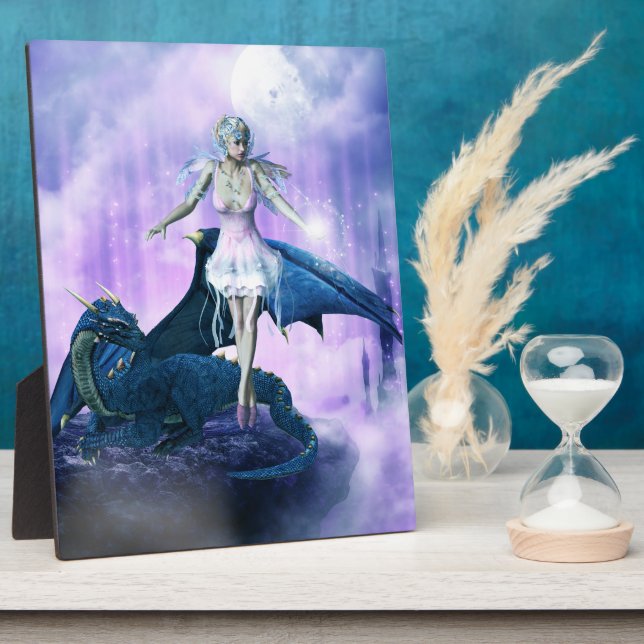 Placa Expositora Dragón Y Hadas (Lado)