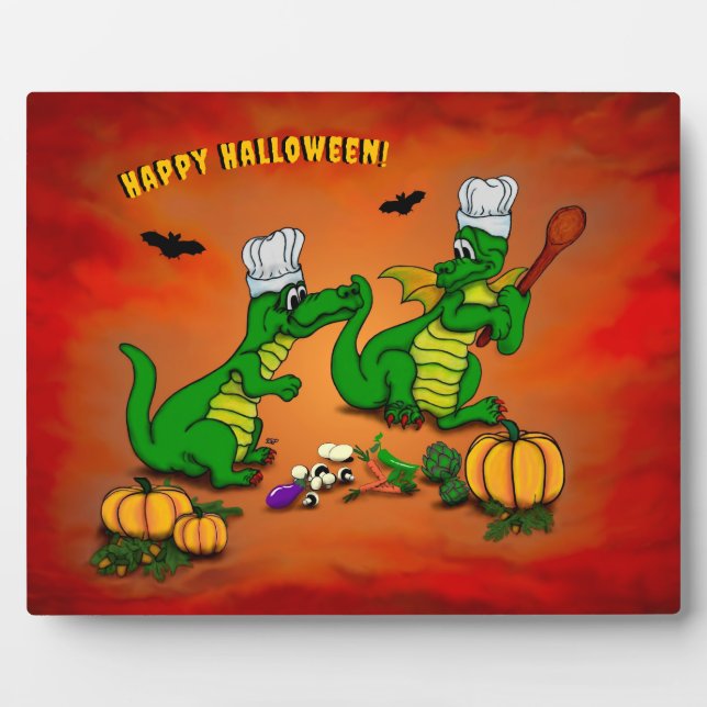 Placa Expositora Dragones - ¡Feliz Halloween! Hoy cocinaré (Frente)