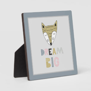 Placa Expositora Dream Big Scandinavian Fox Kids Room