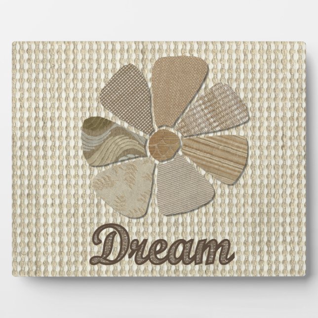 Placa Expositora Dream Collage Collage Fabric Flower Plaque (Frente)