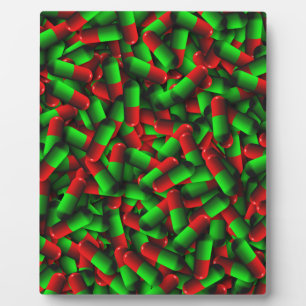 Placa Expositora drogas de pastillas verdes rojas