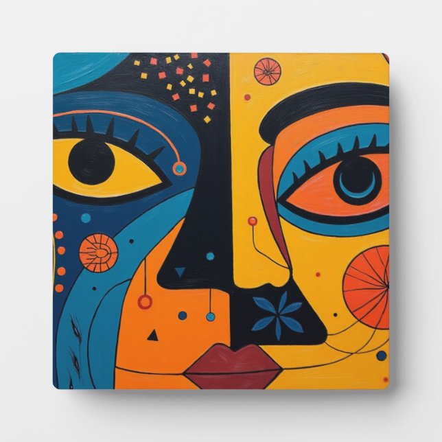 Placa Expositora Duality in Bloom: A Symphony of Sight and Symbol (Frente)