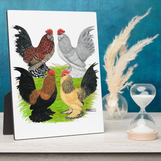 Placa Expositora D'Uccles Cuatro Roosters (Lado)