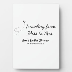 Placa Expositora Ducha de novias de viaje añada fecha de caducidad 