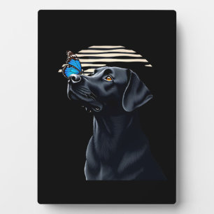 Placa Expositora Dueño de perro divertido labrador retriever negro