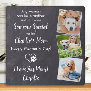 Placa Expositora Dulce Mascota personalizada de mamá perro foto Día