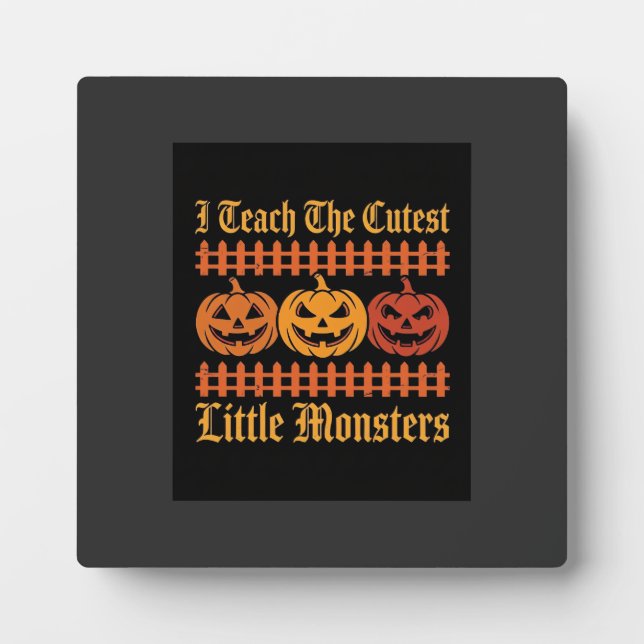 Placa Expositora Dulce o Truco de Halloween Pequeños Monstruos Cala (Frente)
