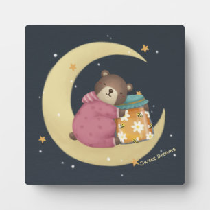 Placa Expositora Dulces Sueños: Ilustración de Oso y Miel
