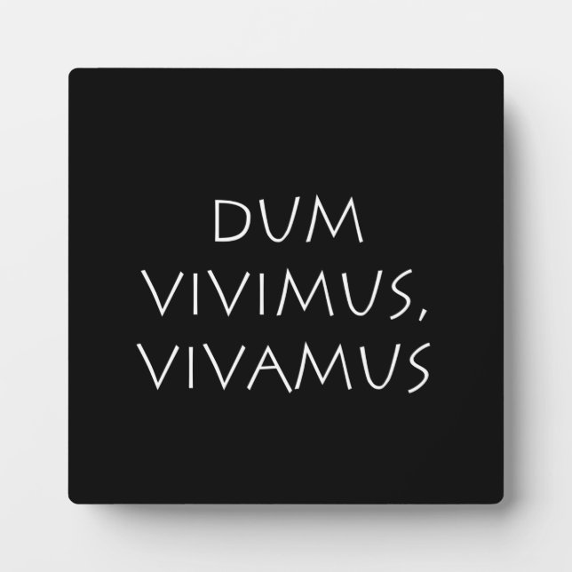 Placa Expositora Dum vímus vivamus (Frente)