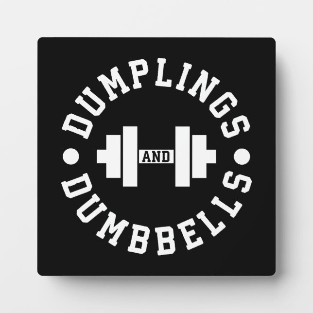 Placa Expositora Dumplings and Dumbbels - Bulking - Novedad diverti (Frente)