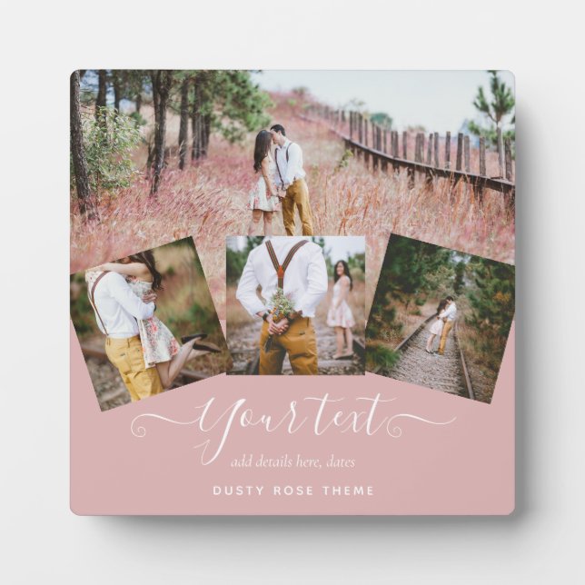 Placa Expositora Dusty Rosa COLLAGE DE FOTOS GIFT personalizado de  (Frente)