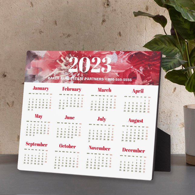 Placa Expositora Easel del Calendario Empresarial 2023 (Subido por el creador)